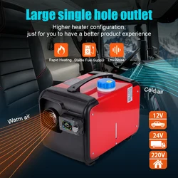 12V/24V/220V Parking Heater Car Diesel Air Heater Portable All In One Bluetooth Remote Control For Car Truck Heating Universal
