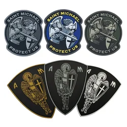 Saint Michael Protect Us Hook and loop tactical clothing backpack PVC patch tactical accessoryMorale seal