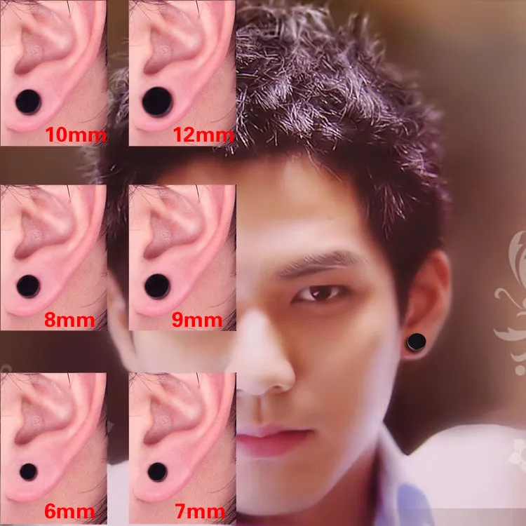 Punk Titanium Steel Men Strong Magnet Magnetic Ear Clip Stud Set Non Piercing Earring Girlfriend Boyfriend Women Jewelry Gift