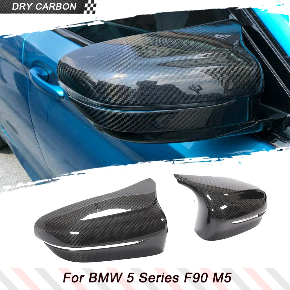 

Prepreg Dry Carbon Car Rearview Mirror Covers Caps for BMW 5 Series F90 M5 Sedan 4-Door 2018-2020 Car Side Mirror Caps Shell RHD