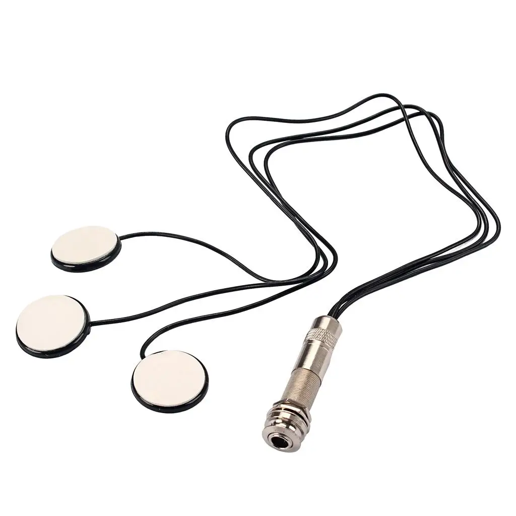 

Acoustic Piezo Pickup Copper Transducer Guitar Microphone Jack 6.35mm Accessory for Folk Guitar Showtime
