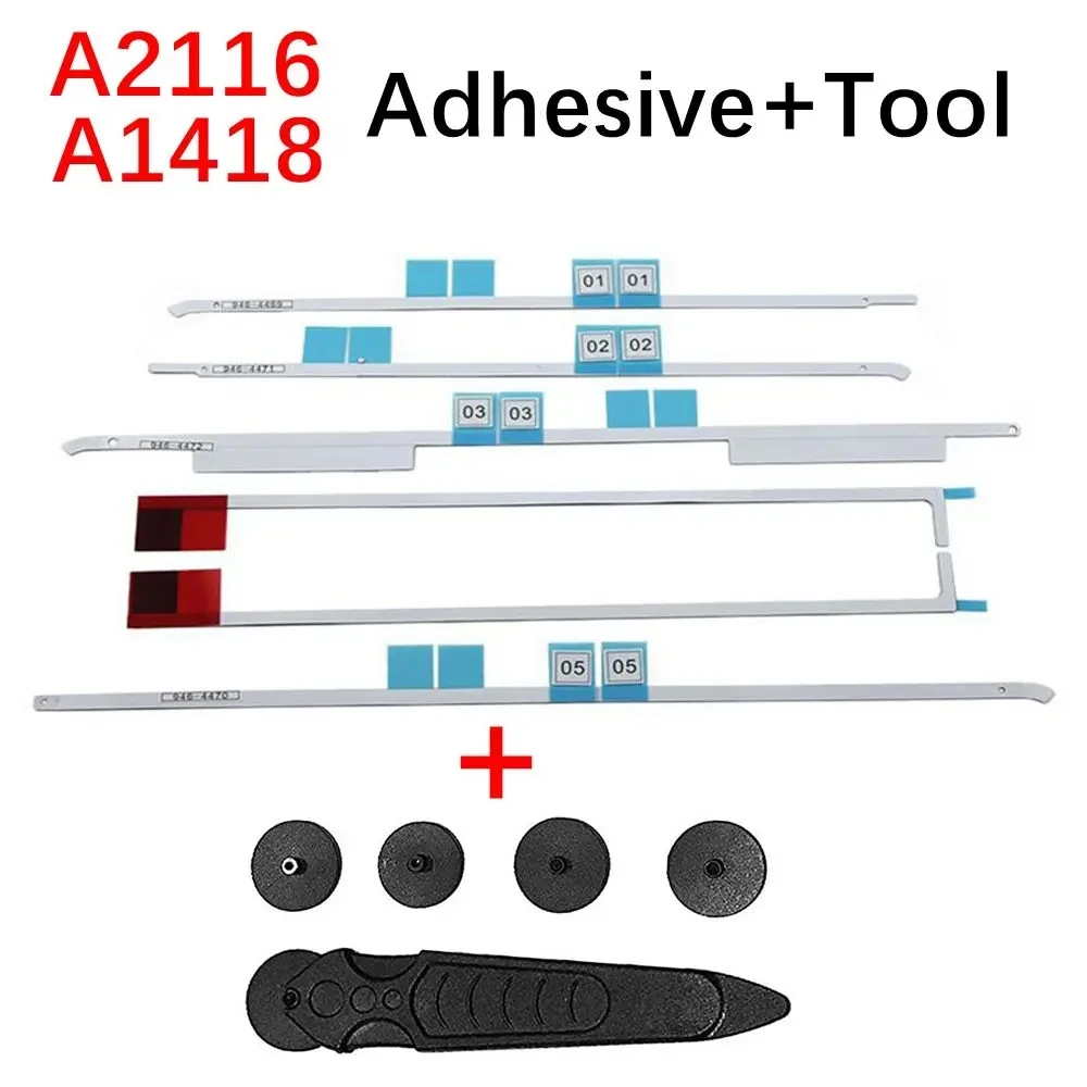 LCD Display Screen Adhesive Strip Sticker Tape + Opening Tool Kit for Apple iMac 21.5" A1418 A2116 27" A1419 A2115