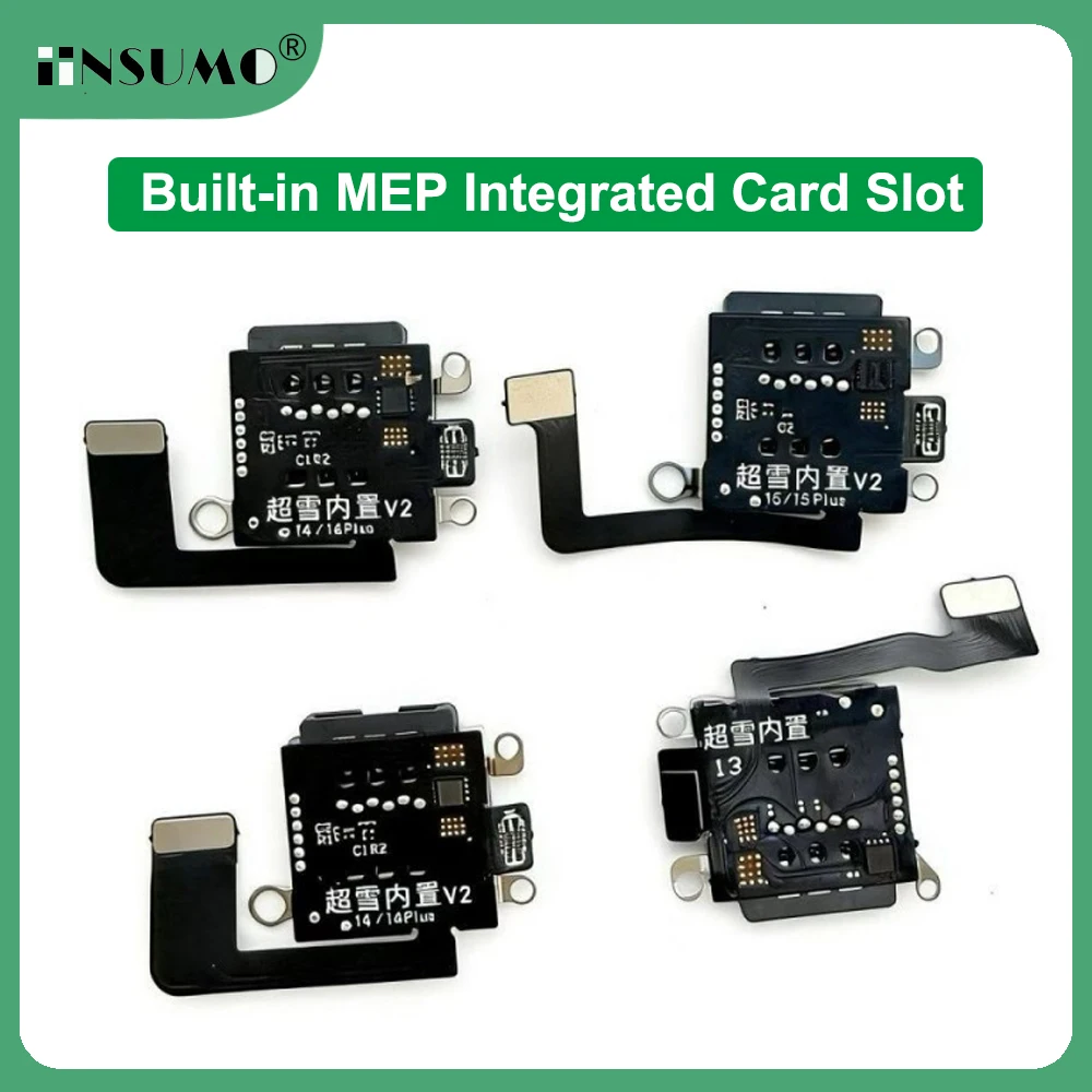 3 piezas de cubiertas de producto terminado con ranura para tarjeta integrada MEP SED para desbloqueo, RSIM SIMHUB para iPhone 17 Pro Max 16 15 14 13 12