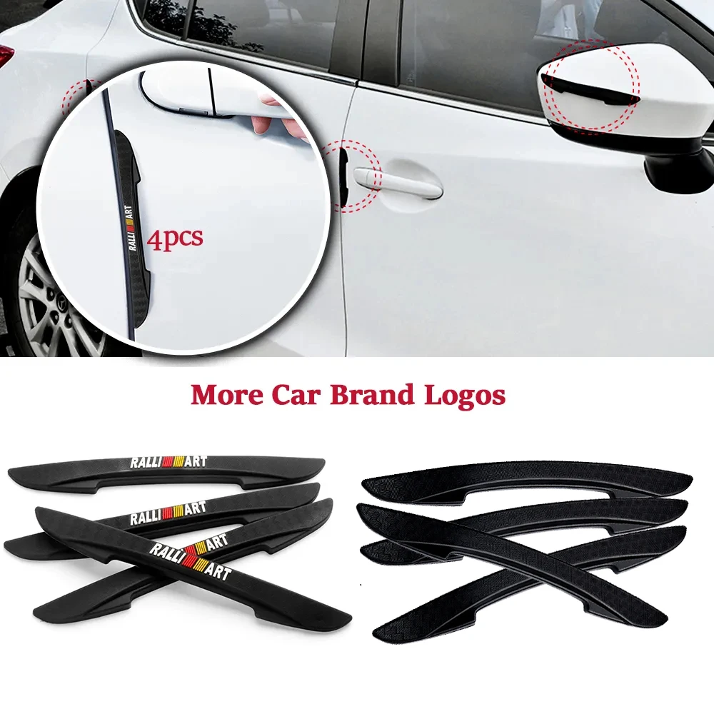 4Pcs Car Door Edge Anti-Collision Guard Stickers Bumper Strips For Nissan BMW M MAZDA Chevrolet Volkswagen Ford Mitsubishi Audi