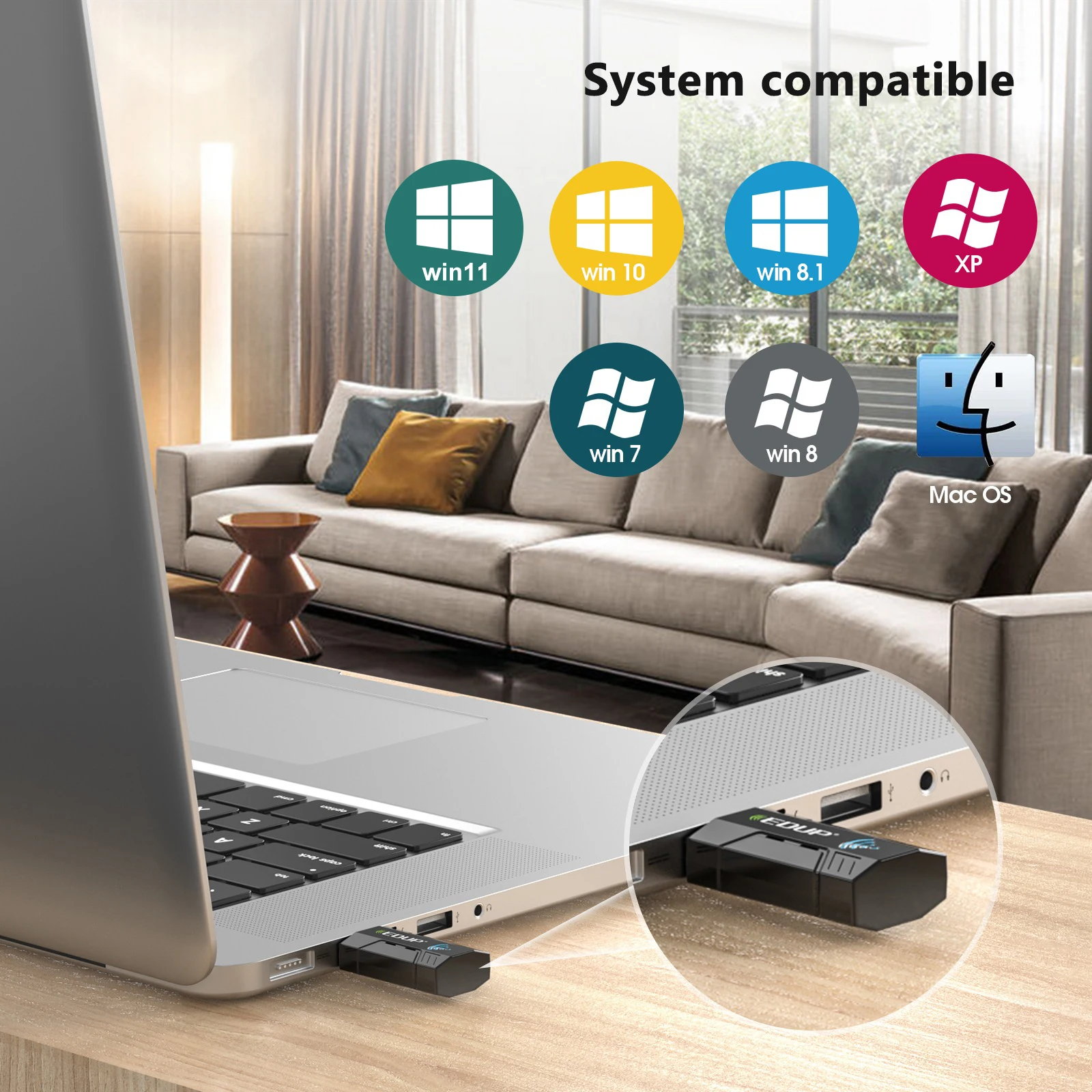 Мини USB Wi-Fi адаптер 2,4 Мбит/с 802.11ac