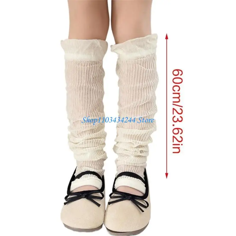 الربيع رقيقة الساق حالة تنفس كومة الجوارب العجل الجوارب الباليه نمط جورب غطاء بلون الذراع كم #6