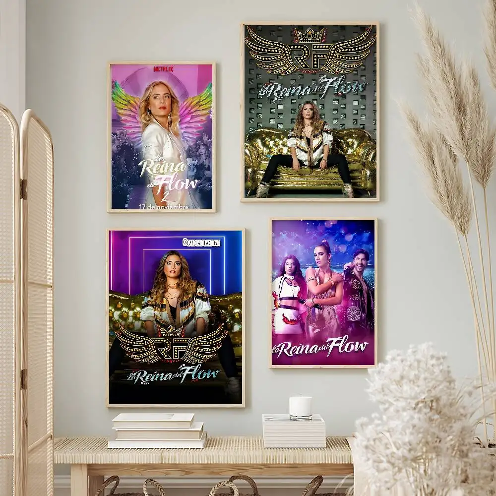 Popular TV Series The Queen of Flow Posters Premium Self-Adhesive No Residue Wall Sticker for Home Office Bar Decor