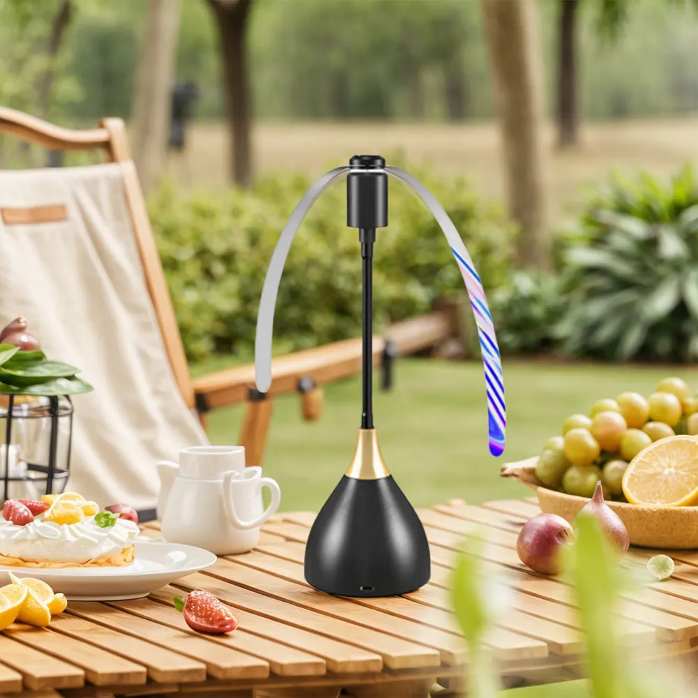 Fly Repellent Fan with Soft Holographic Blades Food Fan Portable Outdoor Picnic Fan Bug Fan for Picnic Restaurant Party Home BBQ