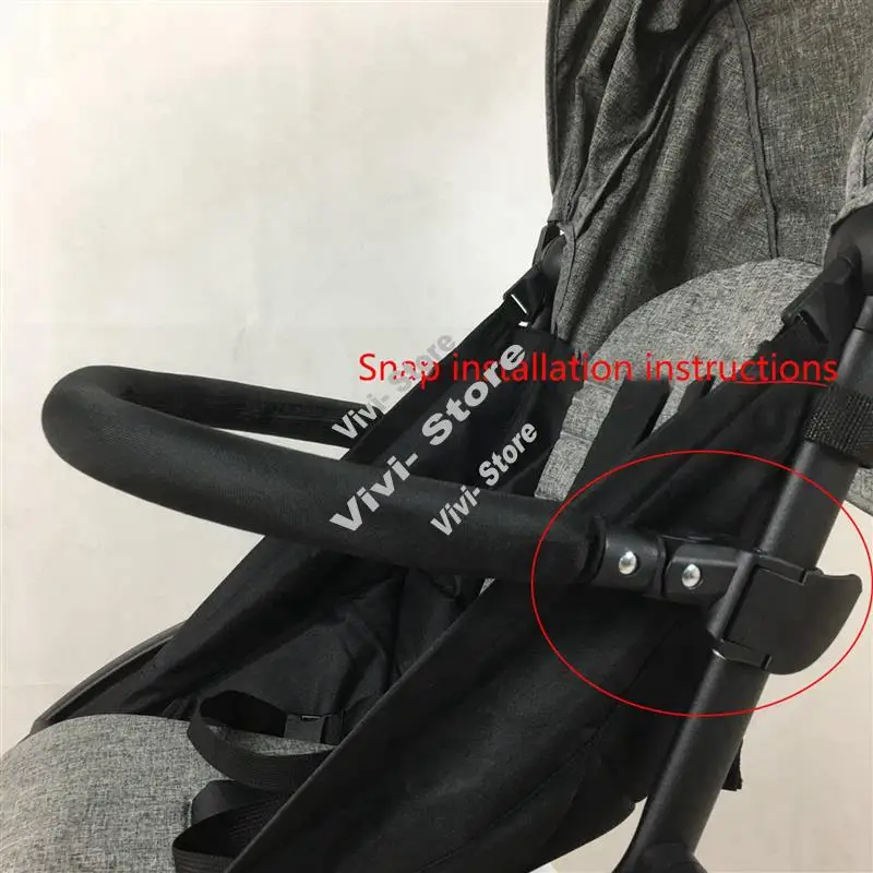 

3X Baby Stroller Armrest Bumper Bar Front Guardrail Baby Front Armrest Fence Handlebar Oxford Cloth Pram Pushchair