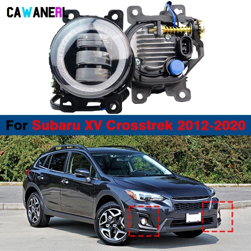 Luz LED antiniebla de ojo de Ángel para coche, lámpara de circulación diurna DRL para Subaru XV Crosstrek 2012, 2013, 2014, 2015, 2016, 2017, 2018, 2019, 2020, 2 piezas