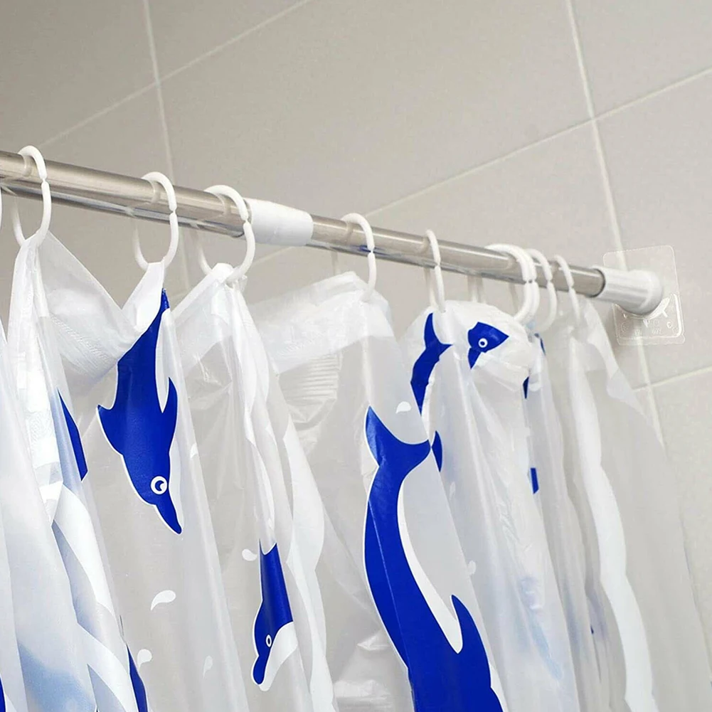 2 حزمة من حوامل قضيب ستارة الدش لتركيب التثبيت على الحائط لا يتطلب حفر يدعم قضبان تصل إلى 2 4 بوصة