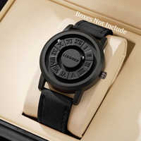 Fashion Roma Dial Men Quartz Watch Casual Leather Strap Sports Wristwatches For Mens Clock Reloj Hombre（Without Box）