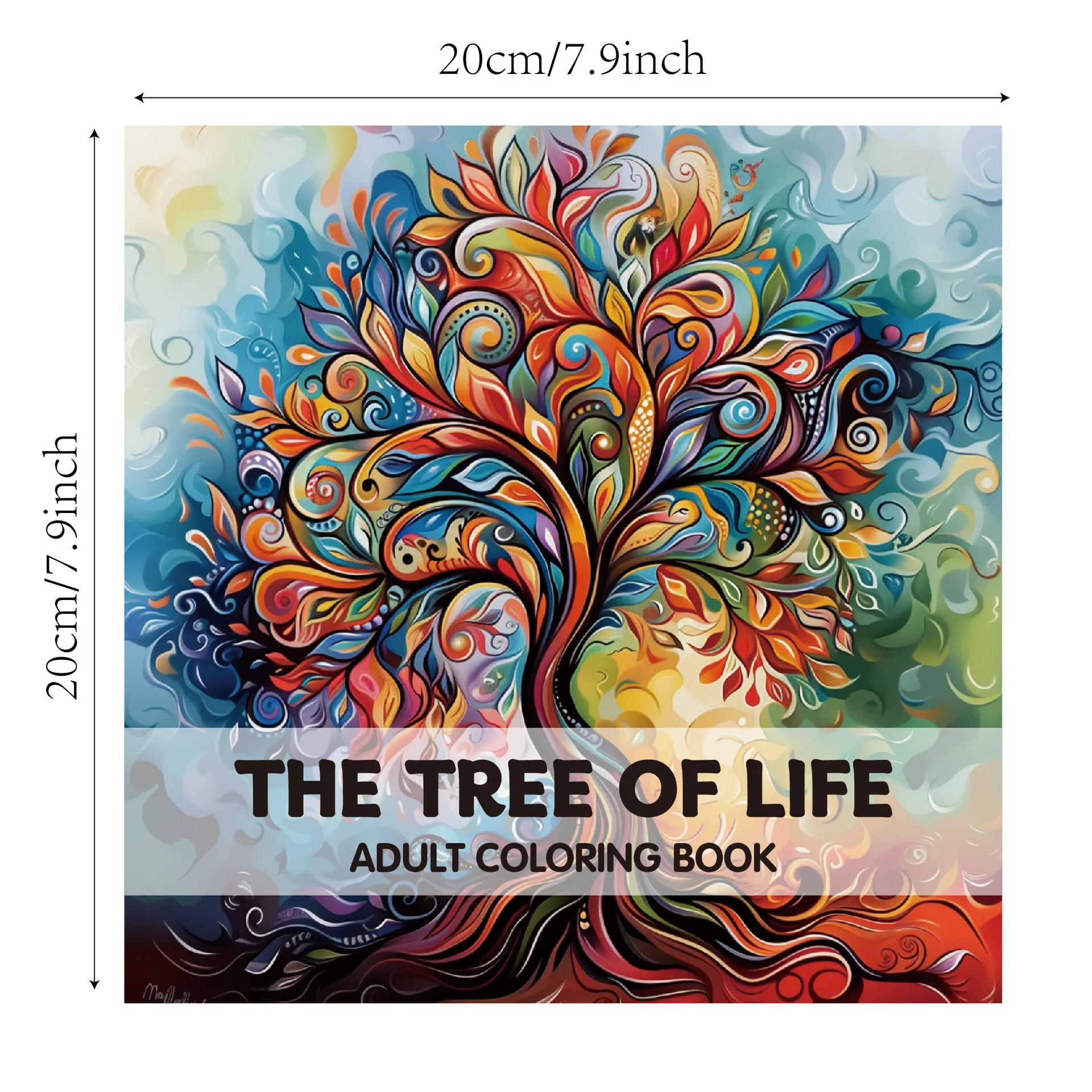 كتاب تلوين Bview Art Mandala للبالغين: 24 صفحة من الرسوم التوضيحية الفنية بالأشجار والزهور والتصاميم النباتية #2