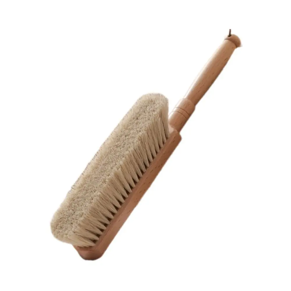 Soft Bristle Bed Brush Long Handle Beech Wood Sofa Brush Anti-static No Residue House Cleaning Tools Household Cleaning Artifact