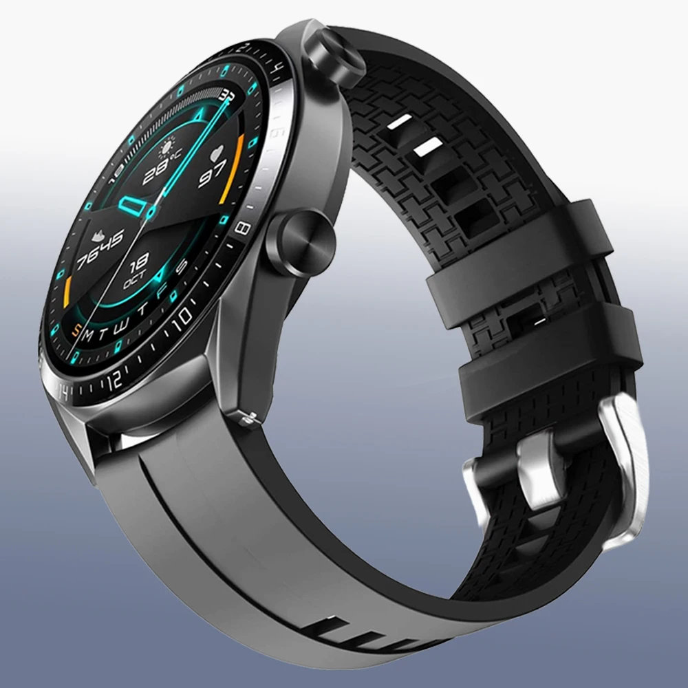 Силиконовый спортивный ремешок 22 мм 20 мм для HUAWEI WATCH GT 5 4 Pro 46 мм GT 3 2 42 мм Ремешок HONOR Magic Watch 2 GS 3 Pro ES Браслет