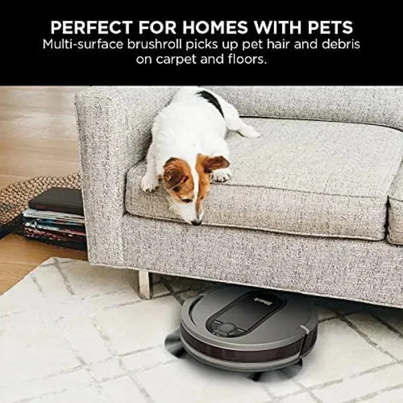 PMD4-Shark AV911S EZ Robot Vacuum with Self-Empty Base,Bagless,Row-by-Row Cleaning,Perfect Pet Hair,Compatible with Alexa,Wi,