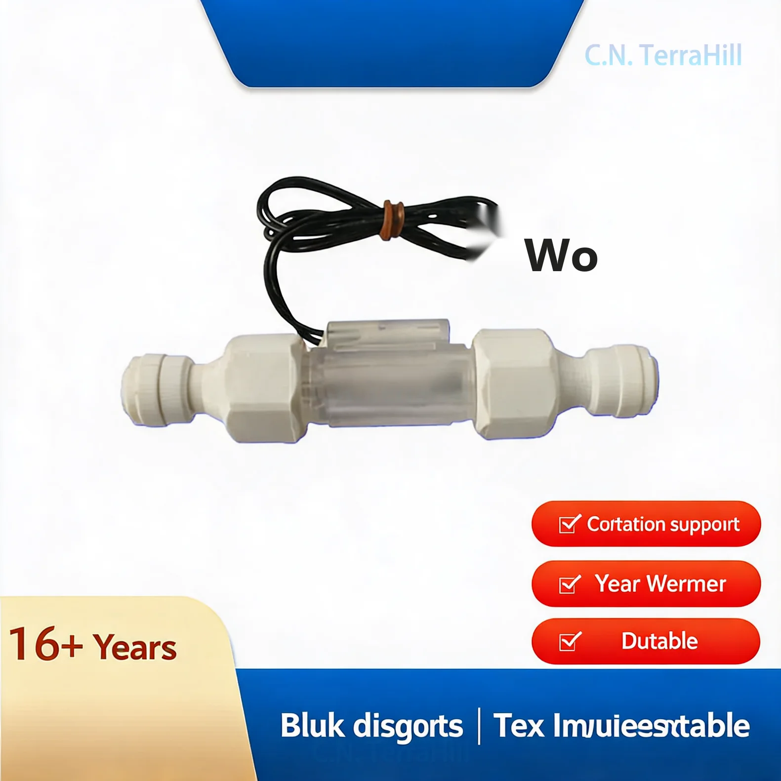 Water Flow Switch FS11-DL1-300 Pipeline Water Control Sensor for Industrial Water Systems