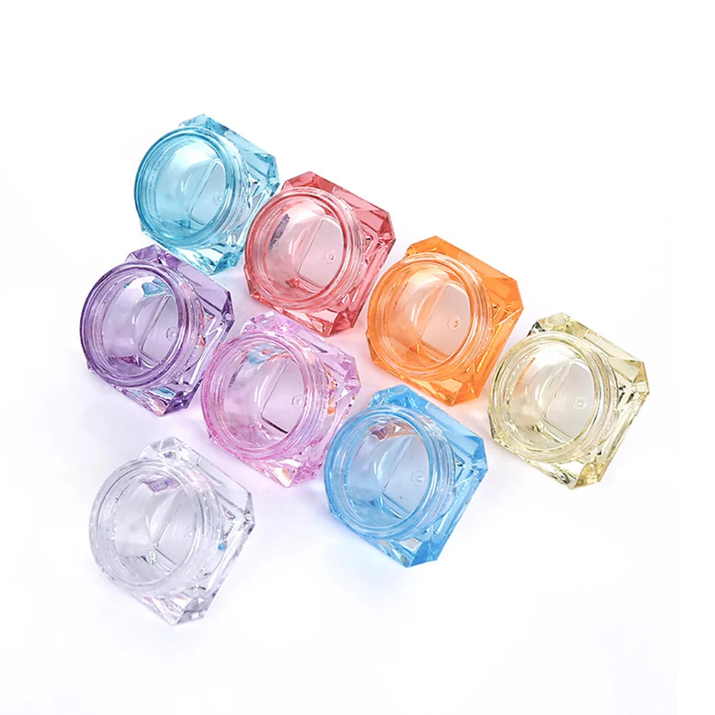 Petites bouteilles de voyage pour shampoing, crème pour le visage, bijoux, pot en forme de diamant, ensemble de conteneurs de toilette vides portables, 5 pièces