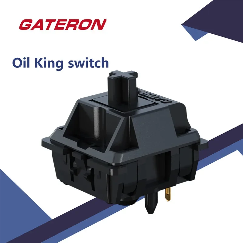 

Gateron Oil King Switch 5 Pin Hot Swap Black Original Factory Lubrication Linear Switch 55gf For Gaming Mechanical Keyboard