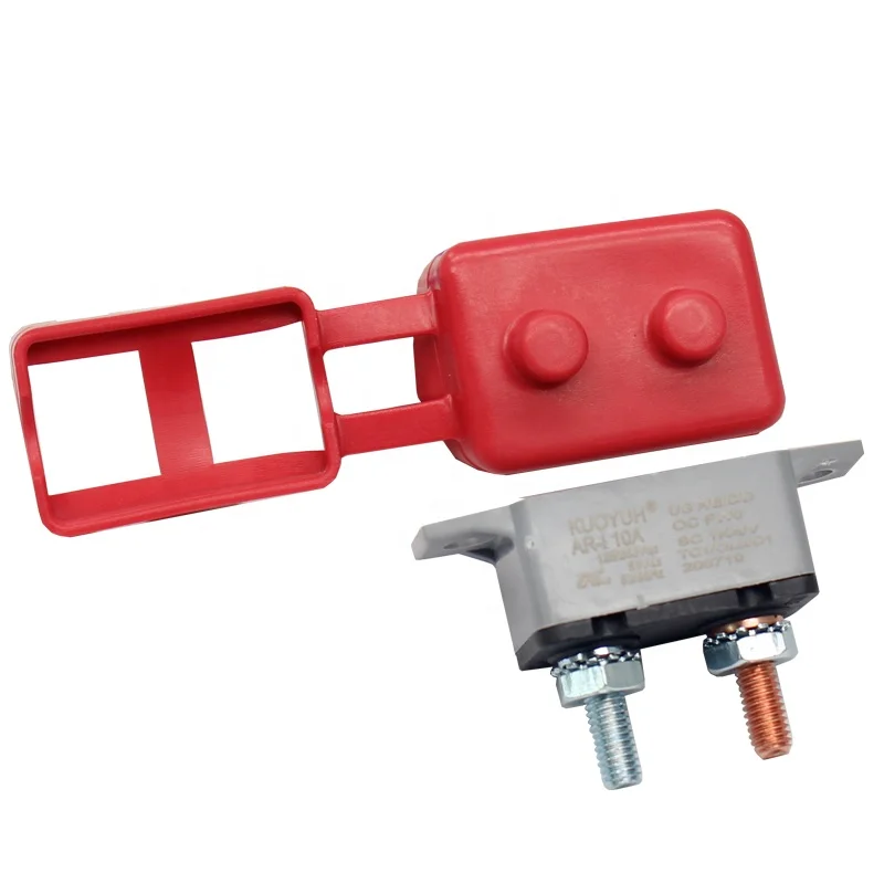 DC 12V 24V 5A 10A 15A 20A 25A 30A  35A 40A 45A 50A Automatic Reset Circuit Breaker with Cover Stud Bolt for Automotive