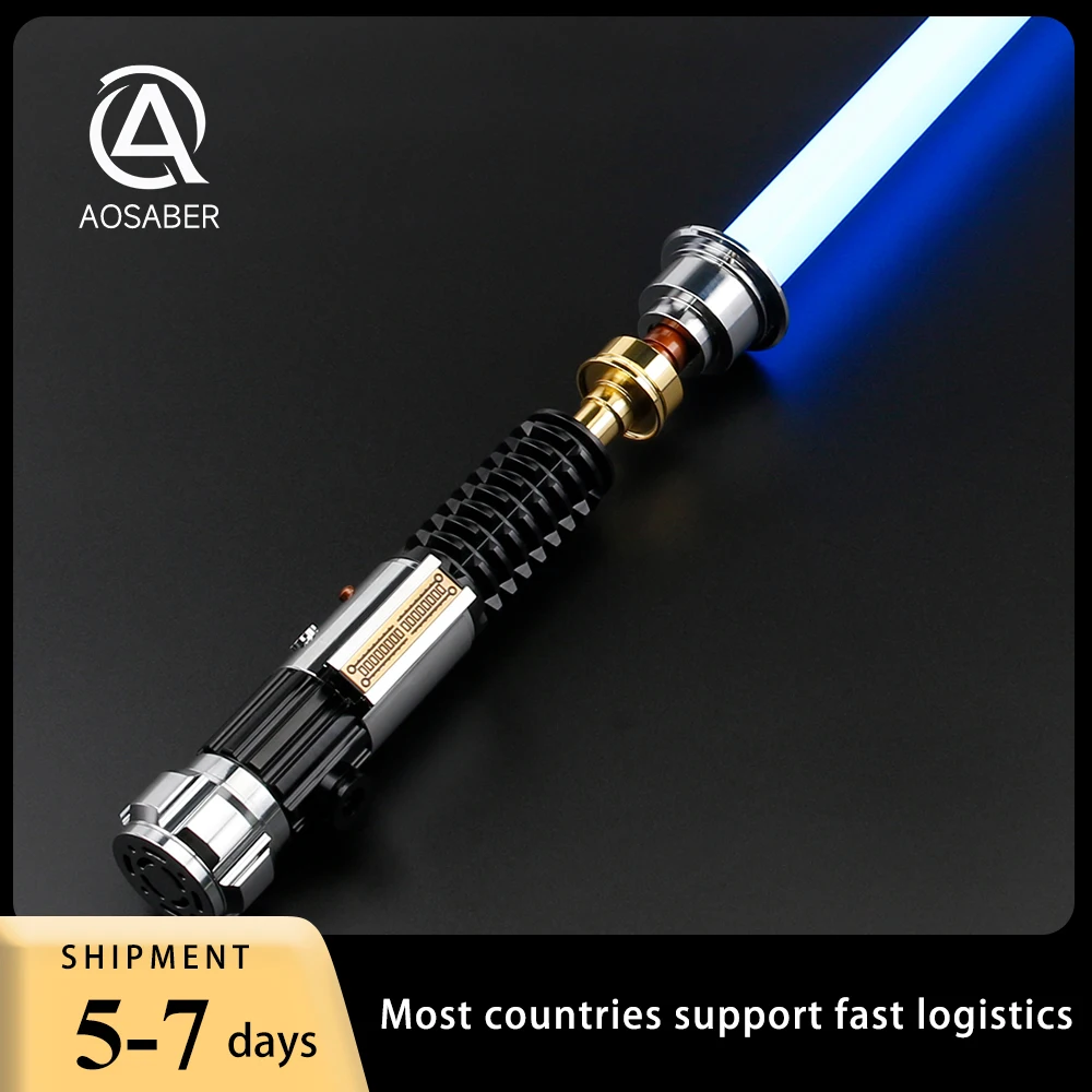 오비완 케노비 광선검 결투 레이저 네오픽셀 금속 칼자루 효과, 색상 변경 검 