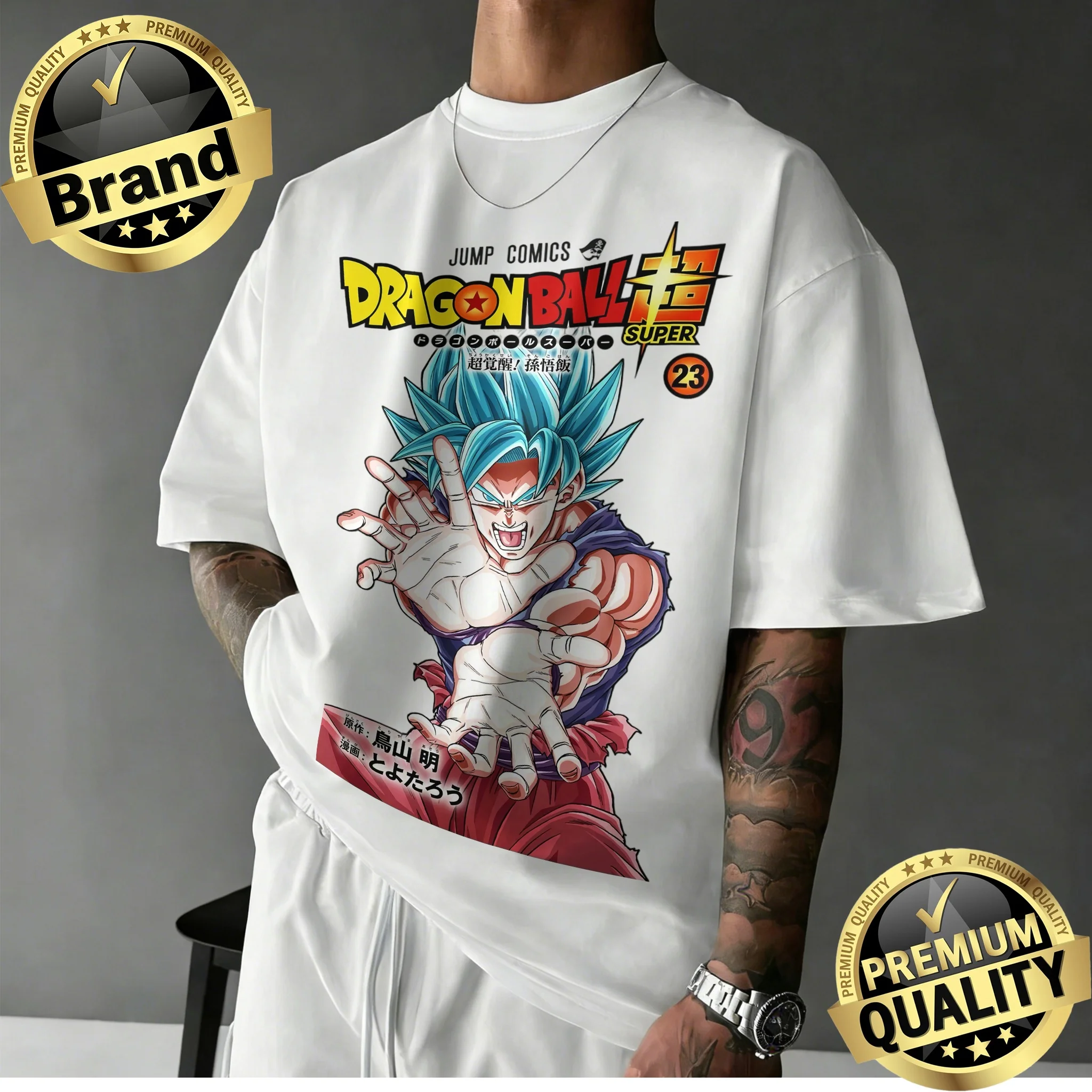 2026 Neuerscheinung Dragon Ball Super Übergroßes Retro Anime T-Shirt |   Goku Retro-Grafikdruck, 100 % Baumwolle, lässiges T-Shirt für die Familie