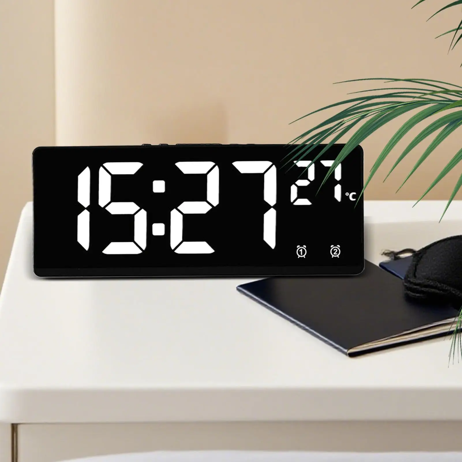 

Digital Alarm Clock Travel Clock with Temperature Table Clock Large Display for Bedroom Office Kitchen Home Decoration