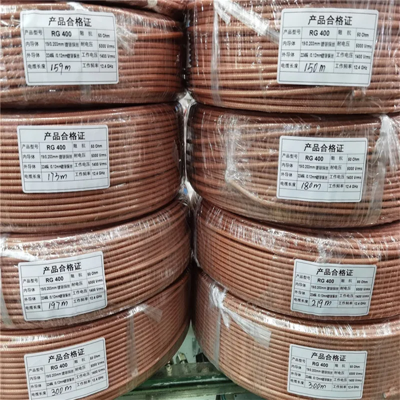 10M RG400Double Copper Braid Shielded Coax Coaxial Cable RG400 Cable Low Loss 50 Ohm RF Cable