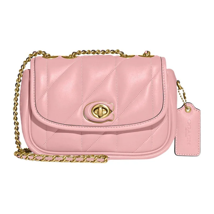 COACH Pillow Nappa Leather Shoulder Bag, Crossbody Bag Medium Women's Pink CA086-B4S9M