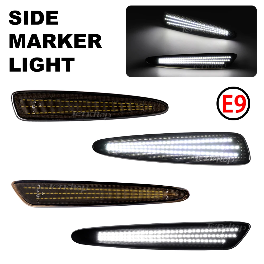 

4pcs LED Dynamic Flashing Side Marker Lights Turn Signal Bumper Lamp For Chevrolet Chevy Corvette C6 2005-2013