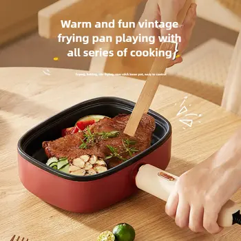 220V nepřilnavá elektrická pánev na steaky a vejce, domácí spotřebič, multifunkční hrnec na snídani 8 nejlepší prodej mini elektrická pánev - №8