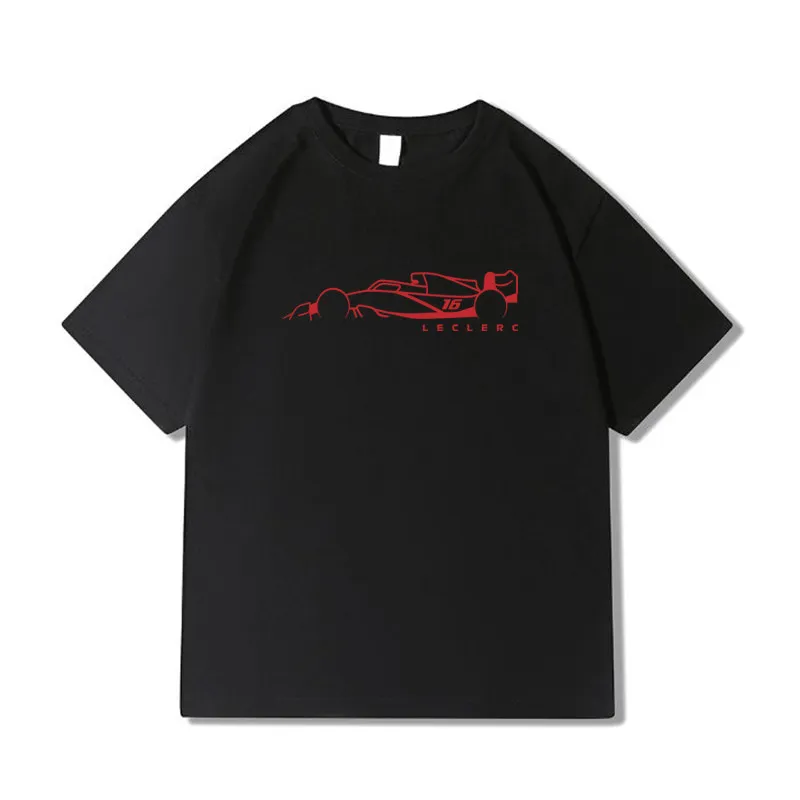 Racing F1 Print Simple High Quality Trend Short Sleeve T-shirt Men and Women Loose Cotton Round Collar Trend Brand  Top Summer