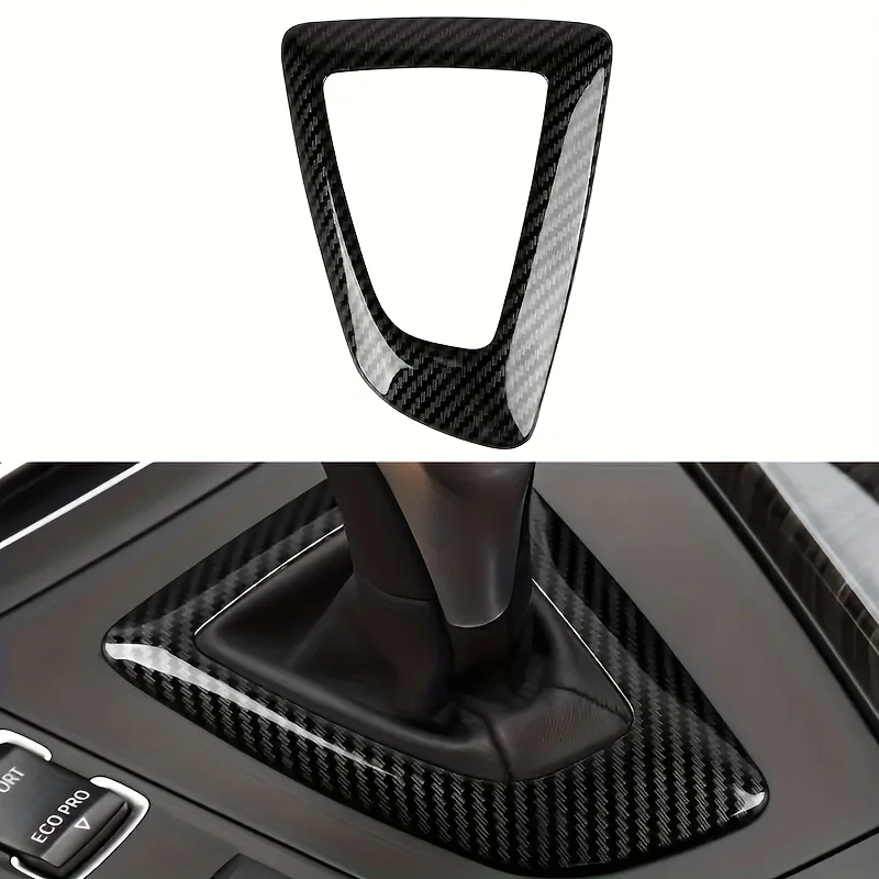 Carbon Fiber Gear Shift Panel Decor Cover Fit BMW F20 F21 F22 F23 F30 F31 Car Interior Modification Trim
