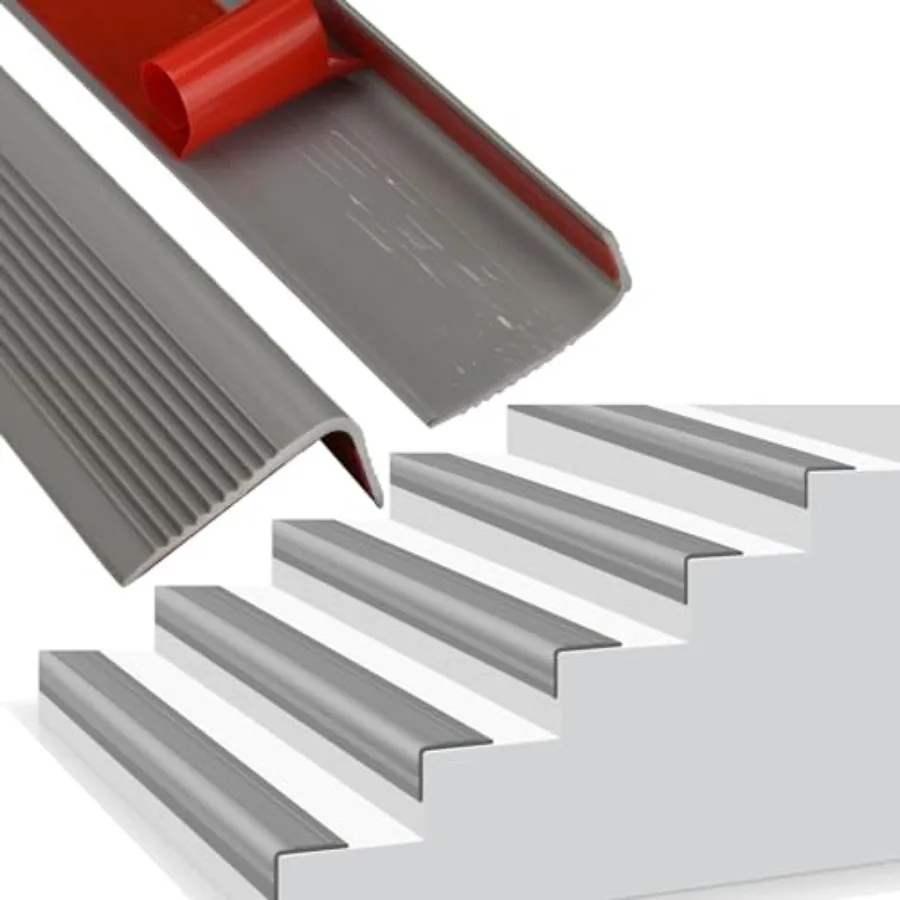 

Vinyl Stair Nosing Rubber Stair Edge Trim Non-Slip Self Adhesive Stair Edge Protector Suitable for Indoor/Outdoor Stairs
