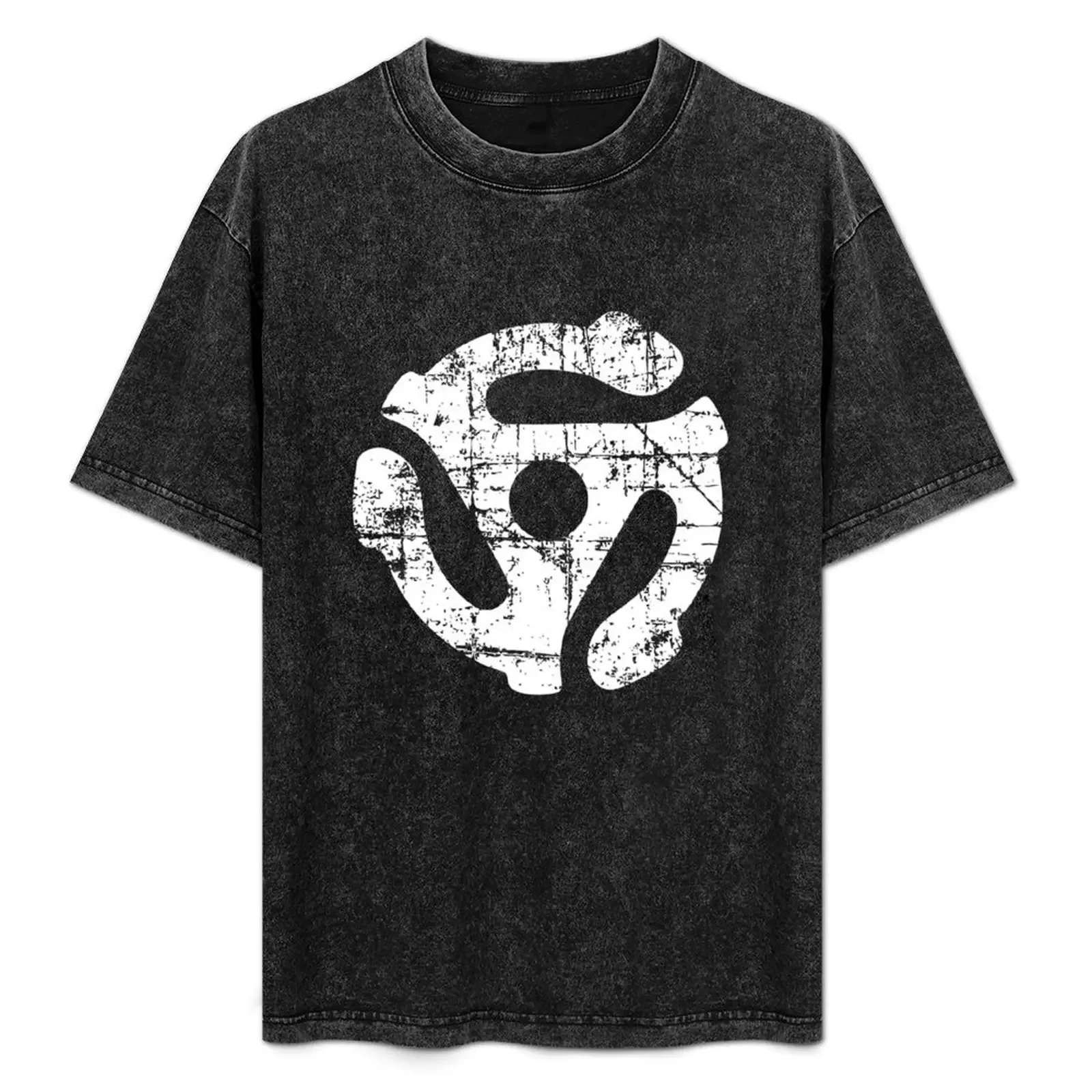 

45 RPM Record Adapter Vintage White T-Shirt vintage t shirts blacks Clothing summer top plus size men clothing