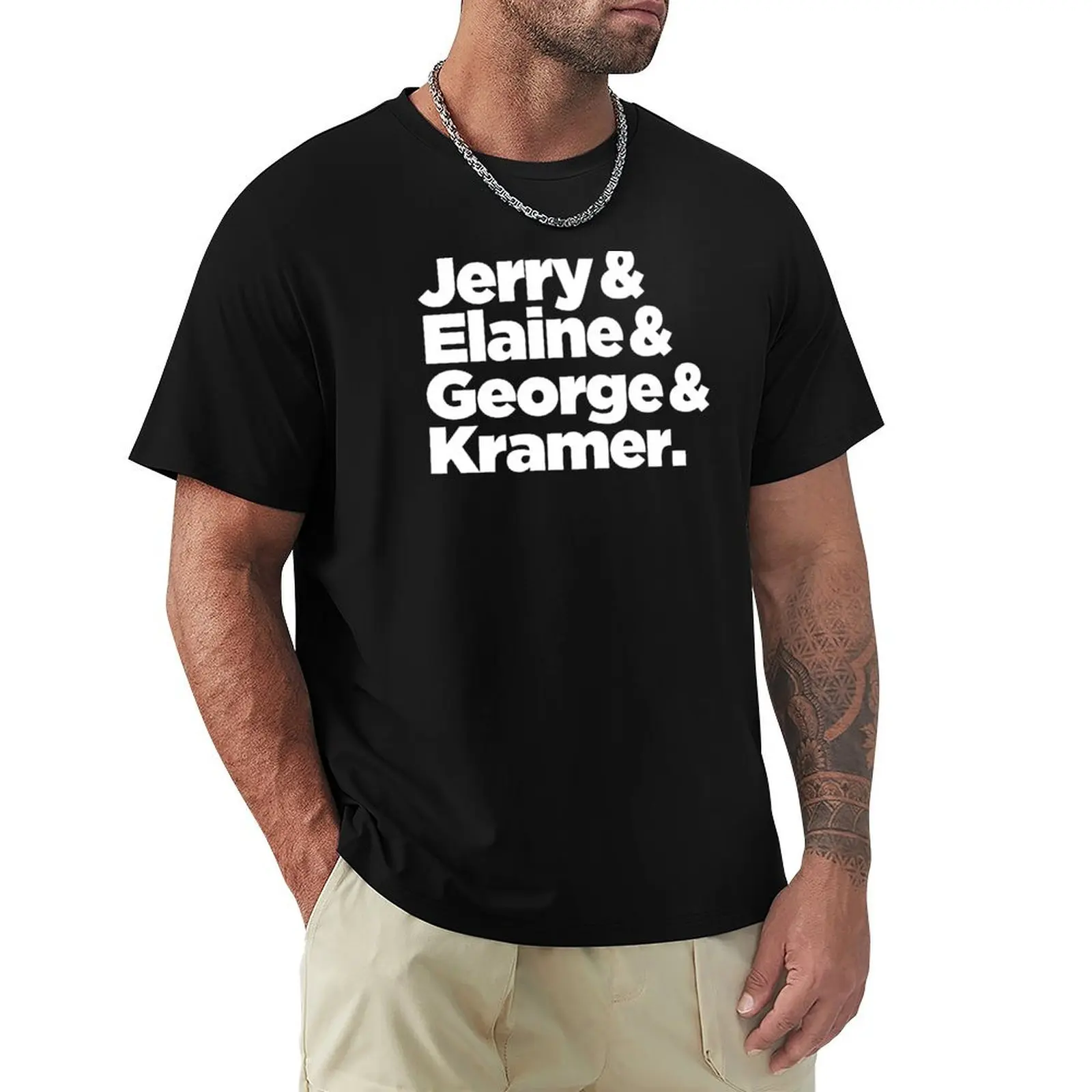 Jerry & Elaine & George & Kramer T-Shirt Plus Size Loose Short Sleeve Top