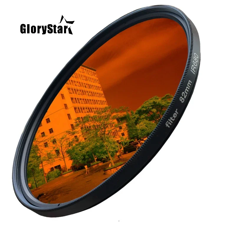 GloryStar 52-82mm Ir680 Ir720 Ir760 Ir850 Ir950 Filtr podczerwieni na podczerwień 720nm Zabawna fotografia artystyczna Filtr obiektywu aparatu