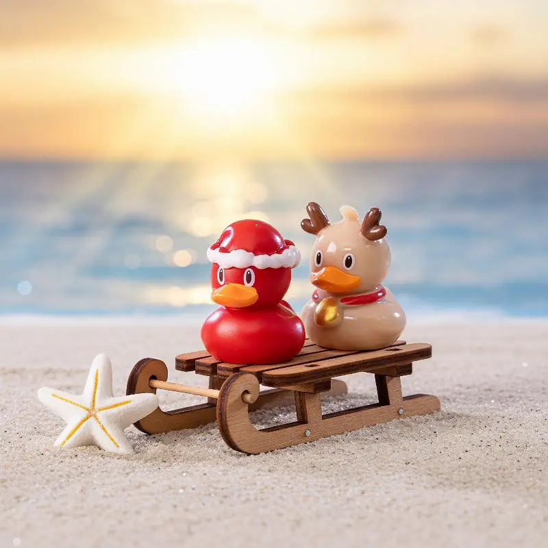 Mini Resin Duck Figurines Lovely Animal Themed Weatherproof Durable Designs for Outdoor Garden Indoor Room Birthday Gift