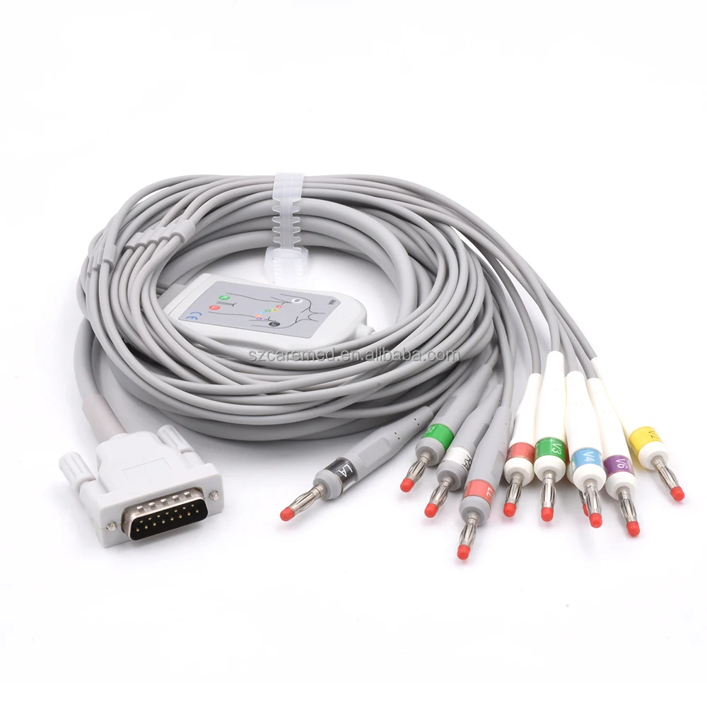 ECG1200G/ ECG600G 12-lead ECG EKG Cable for ECG machine