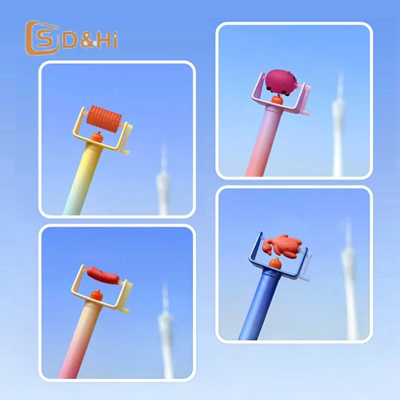 Creative Rotating Color-changing Barbecue Pen Cute 0.5mm Neutral Pen Student Stationery Office School Supplies Gift