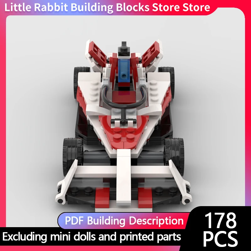 City Car Model MOC Building Bricks Electric Formula Racing Car Modular Technology Children Holiday Gifts Assemble Toys Suit