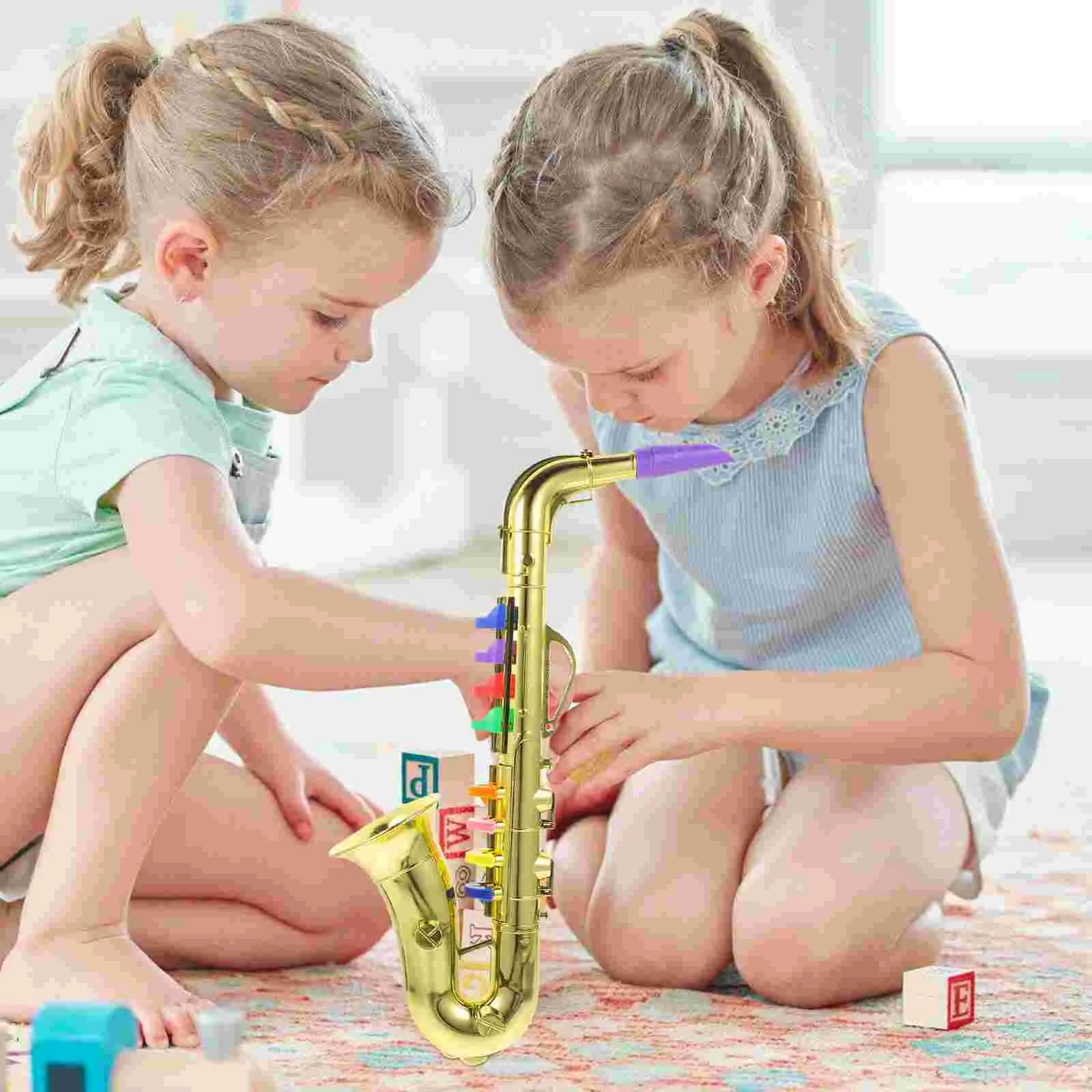 Instrumento de viento para niños, juguetes, instrumentos simulados, trompeta Musical, niños pequeños