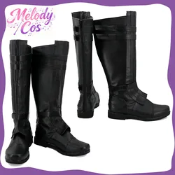 Male Anakin Cosplay Disguise Shoes Boots Movie Space Battle Footwear Adult Fantasia PU Leather Boots Halloween Party Custom Made