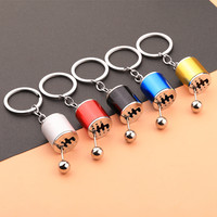 2022 New Car Speed Gearbox Keychains for Man Manual Transmission Lever Metal Gear Head Key Ring Car Refitting Creative Keychain