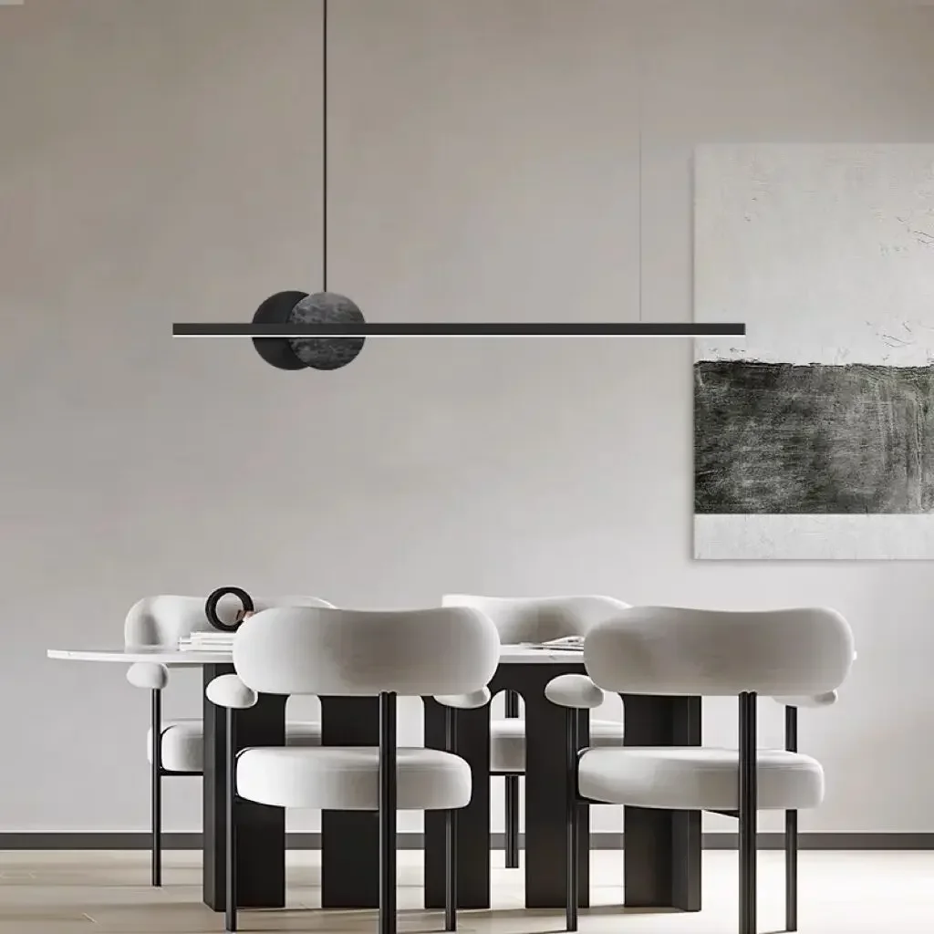 

Italian Minimalist All Copper Linear Chandelier Designer Light for Restaurant, Dining Table & Home Decor