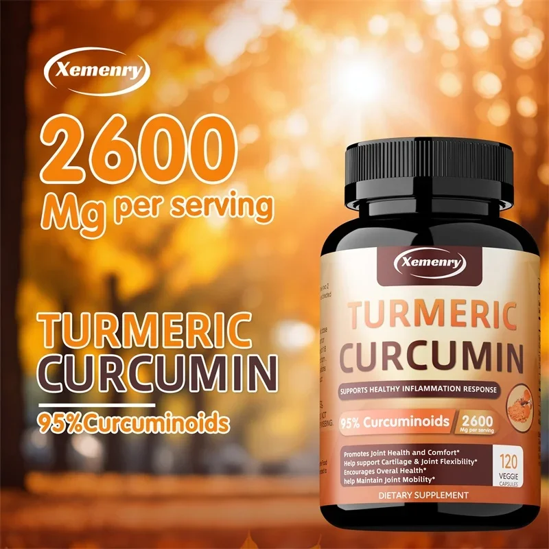 

Turmeric Curcumin - Contains Black Pepper, Supports Joint Health, Promotes Digestion and Absorption, Antioxidant, Non-GMOSupplem