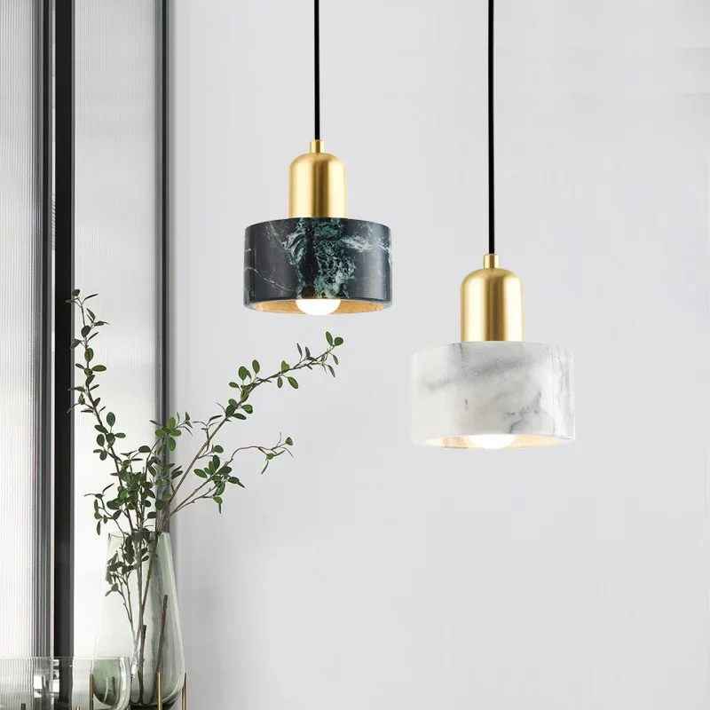 

Pendant lights Nordic Chandelier Simple Modern Luxury Marble Restaurant Corridor Aisle Cafe Balcony Bar Bedside Decorative Lamp