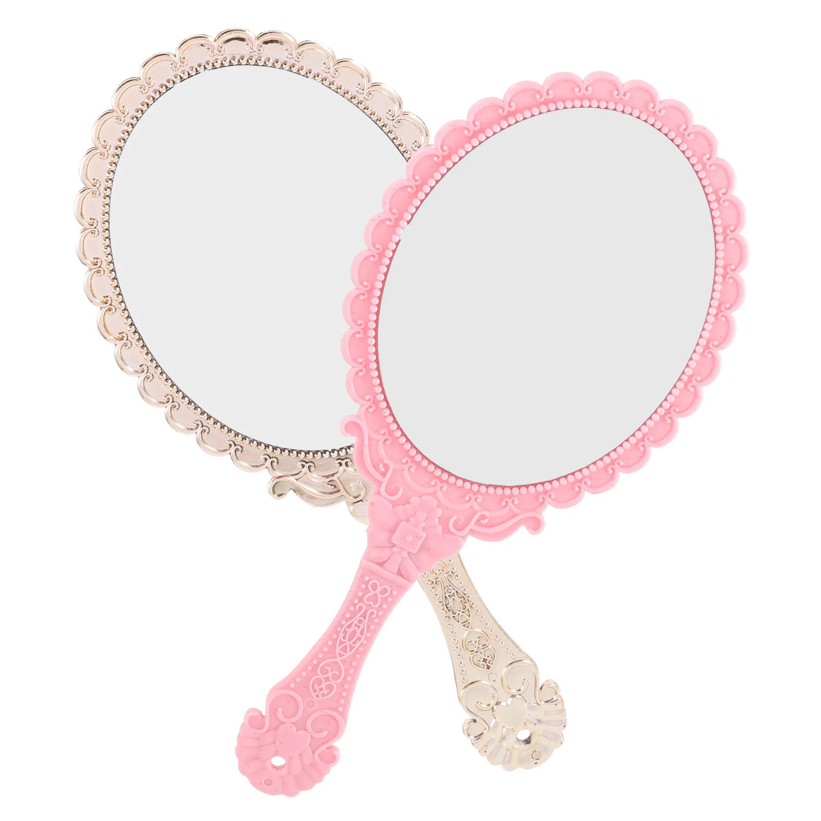 Miroir personnel Compact, breloque de Style rétro, décor impressionnant, détail, merveilleux ajout à votre chambre à coucher, 2 pièces
