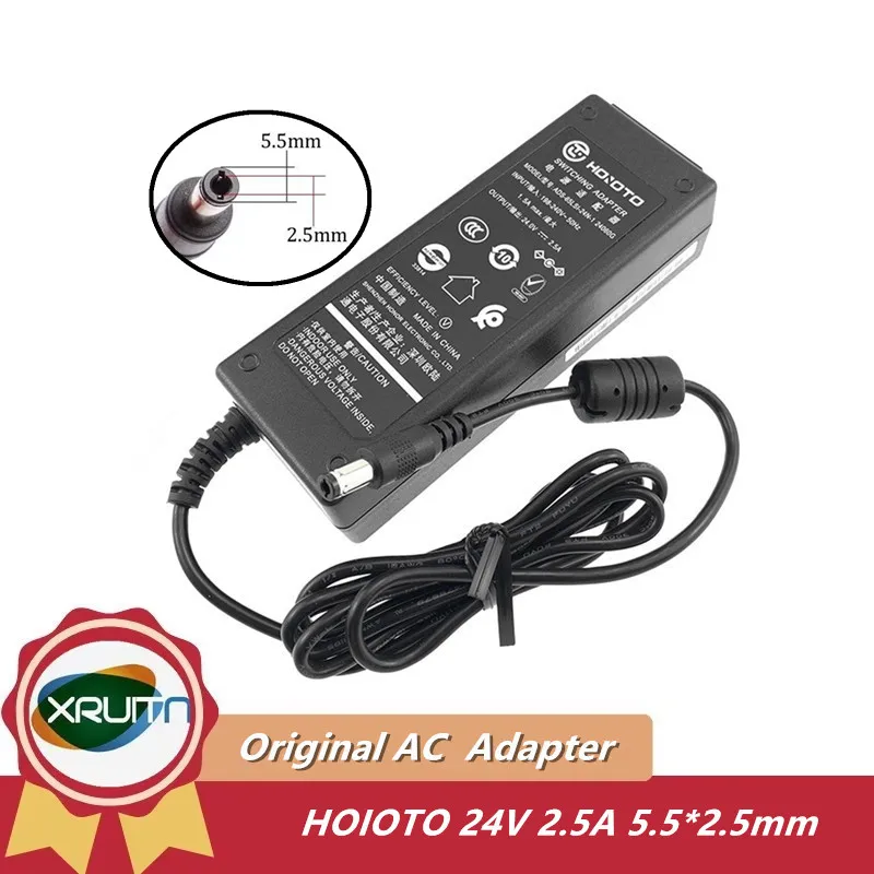 Genuine  HOIOTO 24V 2.5A 60W AC Adapter ADS-60NL-24-1 24060E Charger Power Supply For HONEYWELL PC42T PLUS PRINTER 6.5*3.0mm