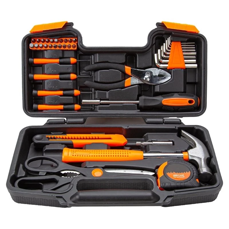 kit-d'outils-universel-ab02-pour-la-maison-39-pieces-avec-boite-de-rangement-en-plastique-orange